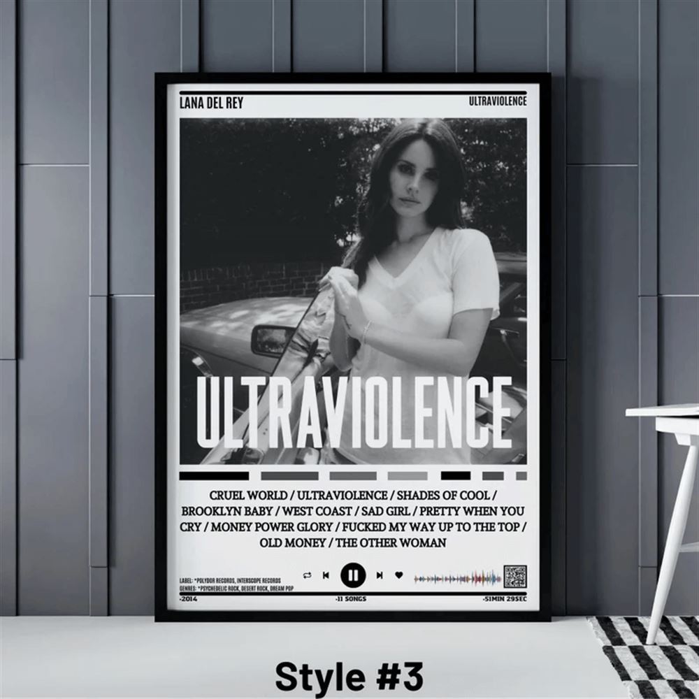 Lana Del Rey Poster Ultraviolence Vintage Style 3 LDRP13 - Lana Del Rey  Official Store